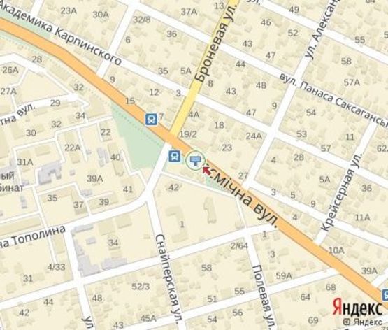 Схема рекламної площини за адресою Космическая ул.,21( рынок "Южный", магазин "АТБ")