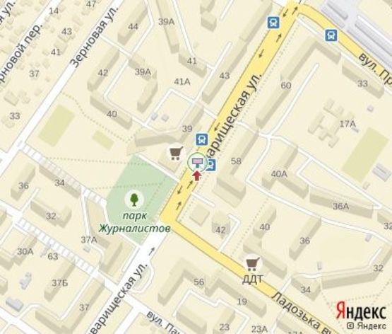 Схема рекламної площини за адресою Товарищеская ул. -Торговый Центр "Континент"(супермаркет "Varus", "Ощадбанк")