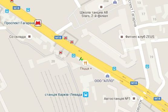 Схема рекламной плоскости по адресу Вернадського вул. - Гагаріна просп., 20 (№1) (в центр) Схема рекламной плоскости по адресу Вернадського вул. - Гагаріна просп., 20 (№1) (в центр)