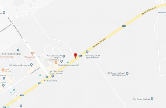 Схема рекламної площини за адресою Софіївська Борщагівка, ул.Соборная, перед ЖК Софиевский Квартал Схема рекламної площини за адресою Софіївська Борщагівка, ул.Соборная, перед ЖК Софиевский Квартал