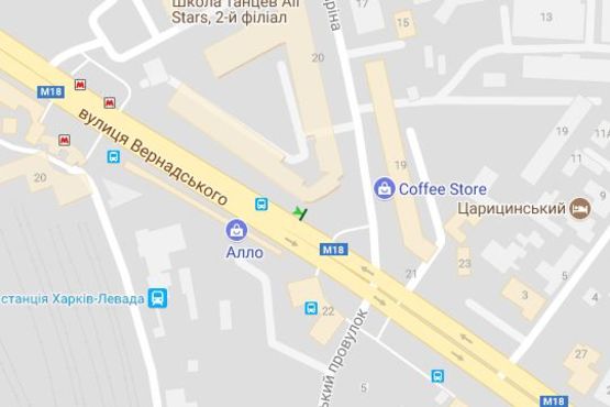 Схема рекламной плоскости по адресу Гагаріна просп. - Вернадського вул.