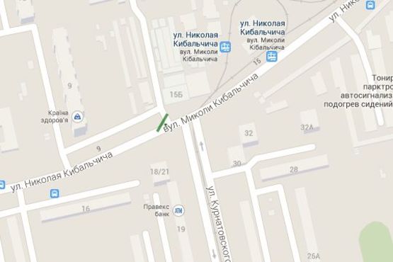 Схема рекламної площини за адресою Миколи Кибальчича вул.,  : навпроти буд.№ 18/21 (в напр. Перова бульв.) Схема рекламної площини за адресою Миколи Кибальчича вул.,  : навпроти буд.№ 18/21 (в напр. Перова бульв.)