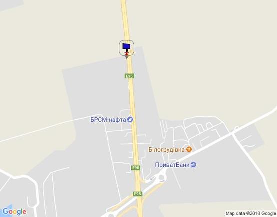 Схема рекламної площини за адресою траса М-05 Київ-Одеса, км 204+800 право