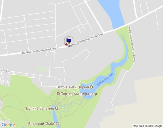 Схема рекламной плоскости по адресу м. Умань, вул. Інтернаціональна, навпроти будинку 77