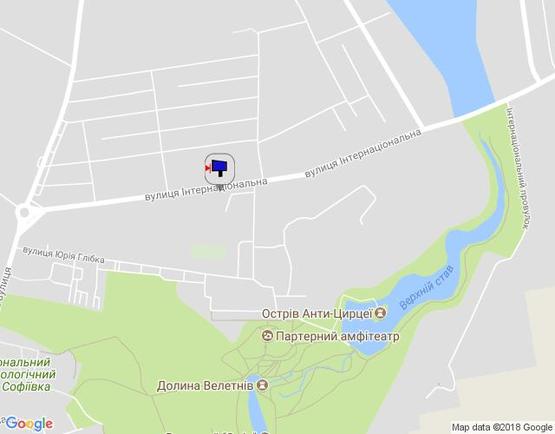 Схема рекламной плоскости по адресу м. Умань, вул. Інтернаціональна, навпроти будинку 63