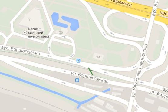 Схема рекламной плоскости по адресу Борщагівська вул., навпроти буд. №9-А. Зупинка швидкісного трамваю "Борщагівська"  (в напр. Окружной дороги) Схема рекламной плоскости по адресу Борщагівська вул., навпроти буд. №9-А. Зупинка швидкісного трамваю "Борщагівська"  (в напр. Окружной дороги)