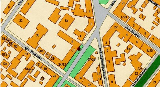 Схема рекламной плоскости по адресу Європейська вул., 8