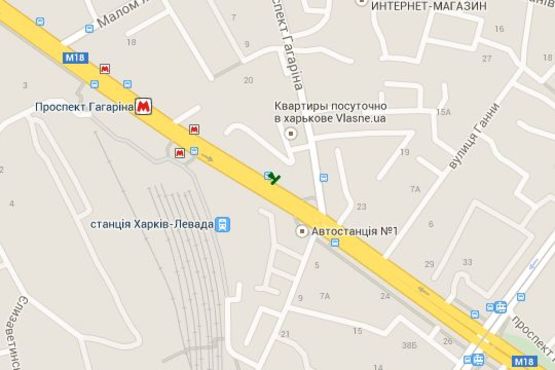 Схема рекламної площини за адресою Вернадського вул. - Гагаріна просп., (зупинка №2) (з центру)