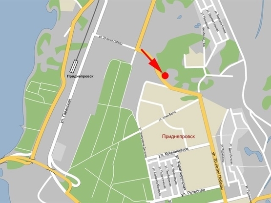 Схема рекламной плоскости по адресу ул. 20-летия Победы Приднепровск (напротив АЗС), из центра . Самарский р-н. Схема рекламной плоскости по адресу ул. 20-летия Победы Приднепровск (напротив АЗС), из центра . Самарский р-н.