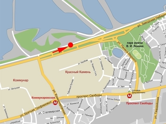 Схема рекламної площини за адресою ул. Набережная Заводская 22, напротив маг. Брусница, в центр. Новокодацкий р-н. Схема рекламної площини за адресою ул. Набережная Заводская 22, напротив маг. Брусница, в центр. Новокодацкий р-н.