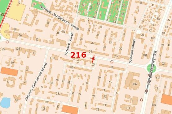 Схема рекламної площини за адресою Володимира Великого вул., 103 (до вул. Княгині Ольги) Схема рекламної площини за адресою Володимира Великого вул., 103 (до вул. Княгині Ольги)