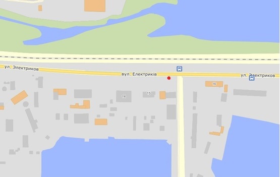Схема рекламной плоскости по адресу Электриков ул, 15,  напр. к Новоконстантиновской ул. (остановка, пешех. переход)