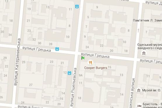 Схема рекламной плоскости по адресу Гречеська вул., 19 - Ришел'євська вул.