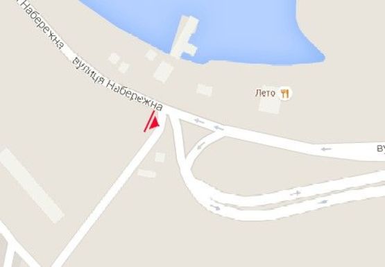 Схема рекламной плоскости по адресу Набережная ул., съезд с моста