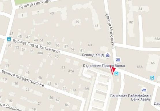 Схема рекламной плоскости по адресу Хоткевича ул.