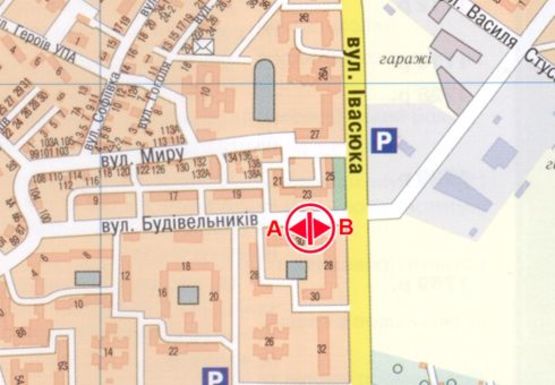 Схема рекламной плоскости по адресу Иоанна Павла ІІ ул., 30 (ранее Строителей ул.) Схема рекламной плоскости по адресу Иоанна Павла ІІ ул., 30 (ранее Строителей ул.)