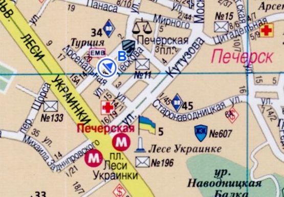 Схема рекламної площини за адресою Немировича-Данченко ул., 4 (напротив) (BackLit)