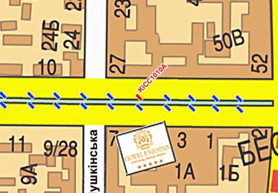 Схема рекламної площини за адресою Шевченко б-р