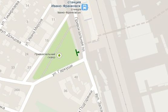 Схема рекламной плоскости по адресу Привокзальна пл. - Гаркушi вул. Схема рекламной плоскости по адресу Привокзальна пл. - Гаркушi вул.