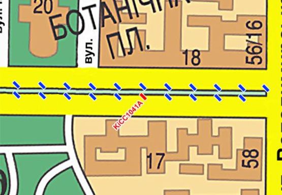 Схема рекламной плоскости по адресу Шевченко б-р