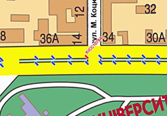 Схема рекламної площини за адресою Шевченко б-р