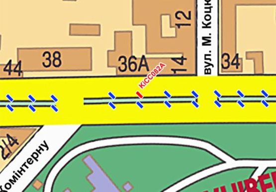 Схема рекламной плоскости по адресу Шевченко б-р