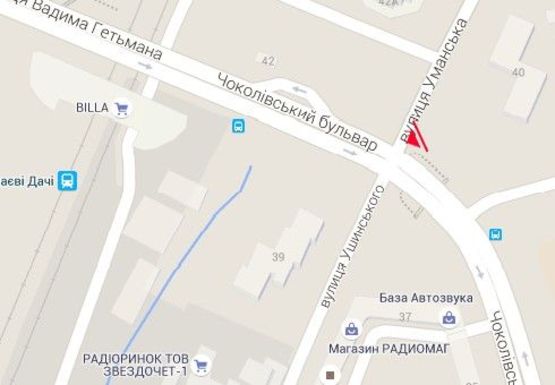 Схема рекламної площини за адресою Чоколовский б-р, Караваевы Дачи