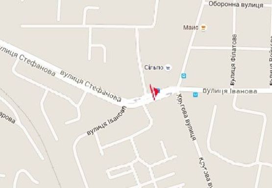 Схема рекламной плоскости по адресу Иванова ул. - Круговая ул.