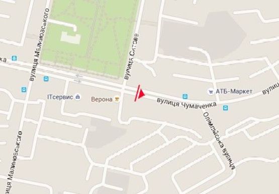 Схема рекламной плоскости по адресу Чумаченко ул. - Сытова  ул.