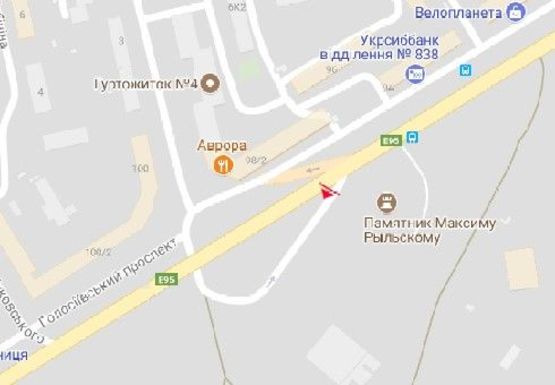 Схема рекламной плоскости по адресу Голосеевский пр. (40-летия Октября пр.), напротив дома №98_3