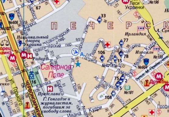 Схема рекламної площини за адресою Патриса Лумумбы ул., 5а (BackLit)