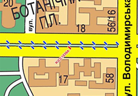 Схема рекламной плоскости по адресу Шевченко б-р