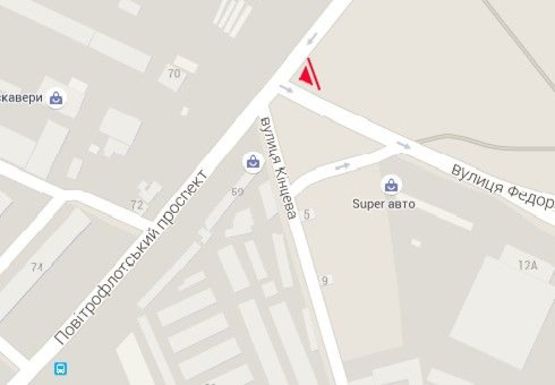 Схема рекламної площини за адресою Воздухофлотский пр. - Эрнста ул.