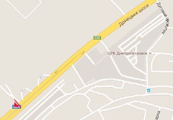 Схема рекламной плоскости по адресу Донецкое шоссе, выезд из города, АЗС "Пропан"