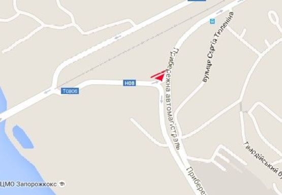 Схема рекламної площини за адресою Набережная магистраль - Тюленина ул.