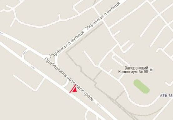 Схема рекламной плоскости по адресу Набережная магистраль - Украинская  ул. 2