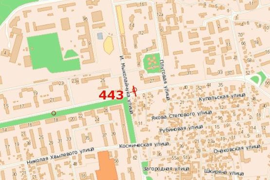 Схема рекламной плоскости по адресу Гетьмана Мазепи вул. - Промислова вул. Схема рекламной плоскости по адресу Гетьмана Мазепи вул. - Промислова вул.