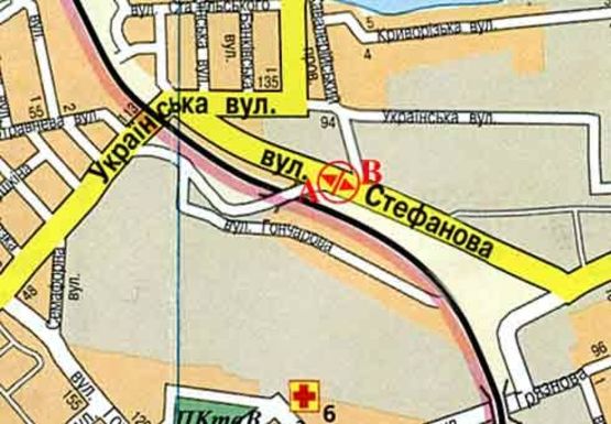 Схема рекламної площини за адресою Стефанова ул., 34