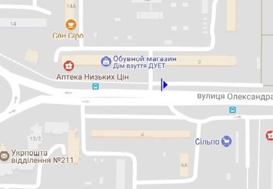 Схема рекламної площини за адресою Архипенка ул., 3 (бывш. Мате Залки ул.)