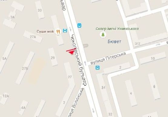 Схема рекламної площини за адресою Чоколовский б-р, 29