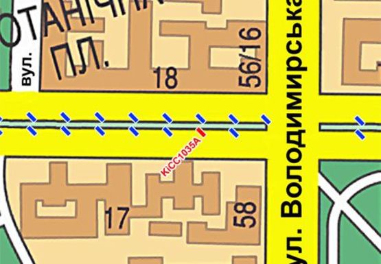 Схема рекламної площини за адресою Шевченко б-р