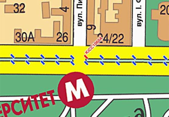 Схема рекламної площини за адресою Шевченко б-р