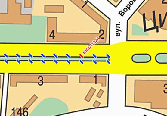 Схема рекламной плоскости по адресу Победы пр.