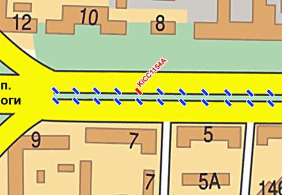 Схема рекламной плоскости по адресу Победы пр.