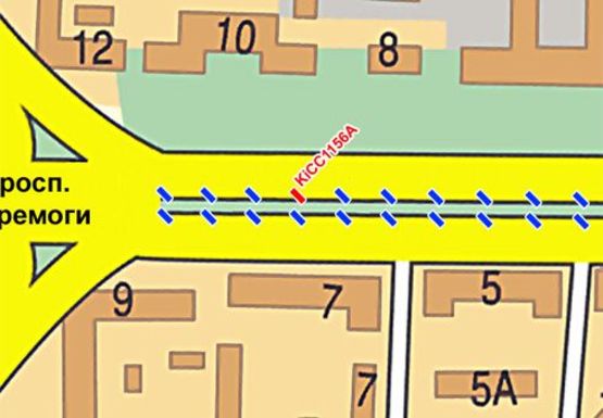 Схема рекламной плоскости по адресу Победы пр.