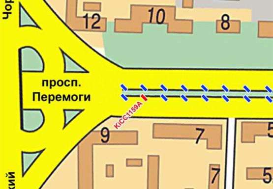 Схема рекламной плоскости по адресу Победы пр.