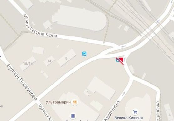 Схема рекламної площини за адресою Липковского ул., 1 (бывш. Урицкого ул.)