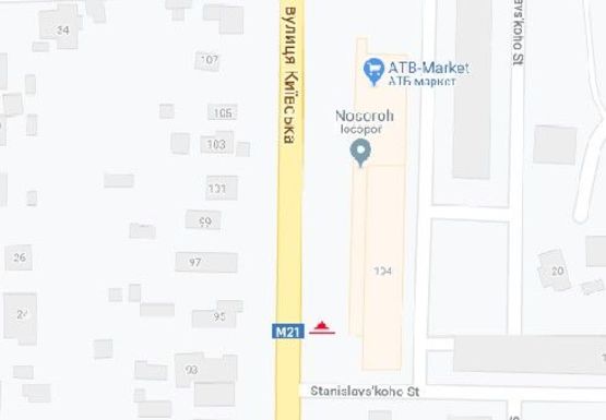 Схема рекламной плоскости по адресу Киевская ул., 104 Схема рекламной плоскости по адресу Киевская ул., 104