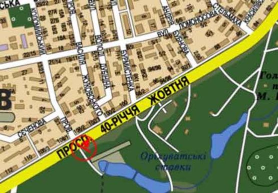 Схема рекламной плоскости по адресу Голосеевский пр. (40-летия Октября пр.), напротив дома №107