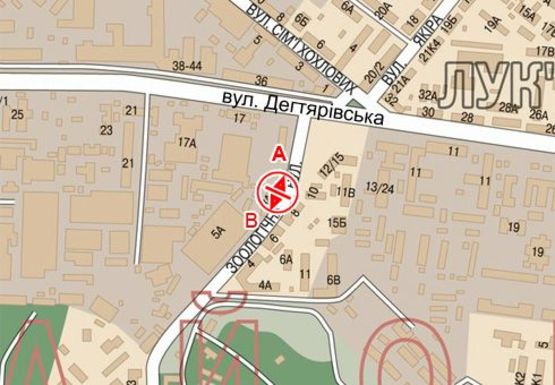 Схема рекламної площини за адресою Зоологическая ул., 5_1